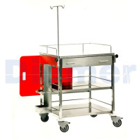 Carro de Parada S-372 con Porta Botella de Oxigeno